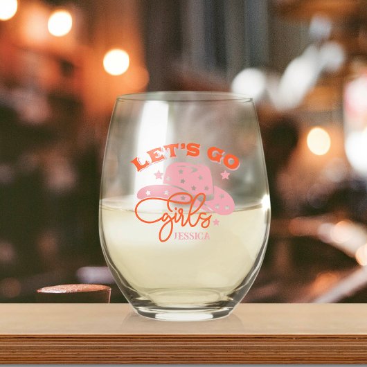 Bride Babe Bachelorette Individuelle Name Stemless Weinglas Ohne Stiel