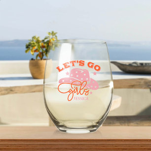 Bride Babe Bachelorette Individuelle Name Stemless Weinglas Ohne Stiel