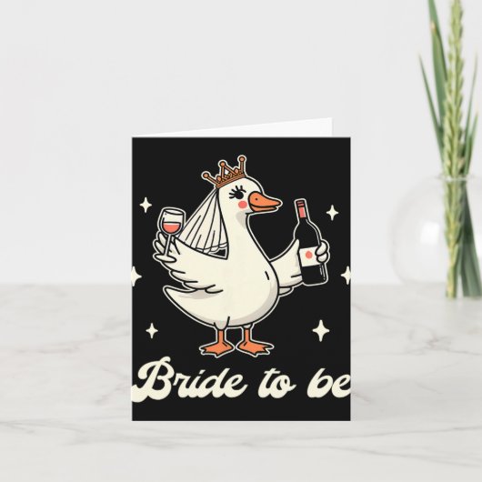 Bride Babe Brautparty Wedding Albern Gänsebride Karte (Vorderseite)