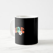 Bride Babe Bridesmaid Groovy Junggeselinnen-Abschi Kaffeetasse (Vorderseite Links)