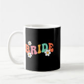 Bride Babe Bridesmaid Groovy Junggeselinnen-Abschi Kaffeetasse (Links)