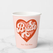 Bride Babe Individuelle Name Paper Cup Pappbecher (Rückseite)