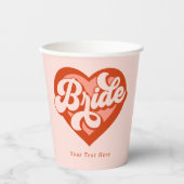 Bride Babe Individuelle Name Paper Cup Pappbecher (Vorderseite)
