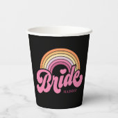 Bride Babe Individuelle Name Paper Cup Pappbecher (Rückseite)