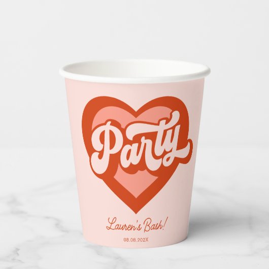 Bride Babe Individuelle Name Paper Cup Pappbecher (Rückseite)