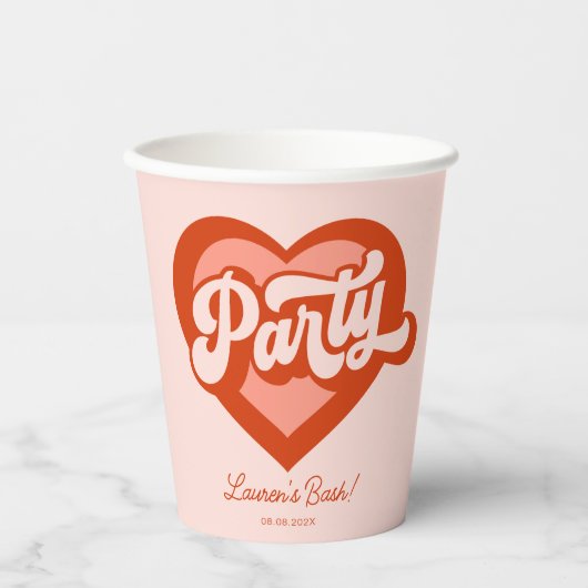 Bride Babe Individuelle Name Paper Cup Pappbecher (Vorderseite)