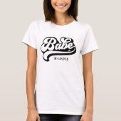 Bride Babe Individuelle Name T - Shirt Bachelorett (Vorderseite)