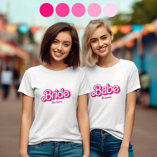 Bride Babe Tribe T - Shirt Bachelorette Retro T-Sh