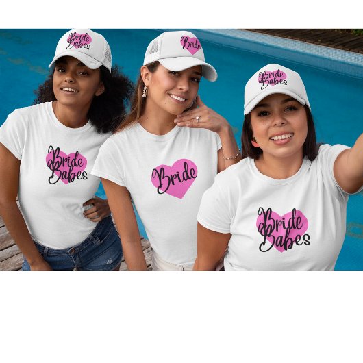 Bride Babes Heart Trucker Hat Truckerkappe