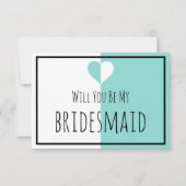 BRIDE & Be My Bridesmaid You & Me Wedding Suite Einladung (Vorderseite)