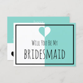 BRIDE & Be My Bridesmaid You & Me Wedding Suite Einladung