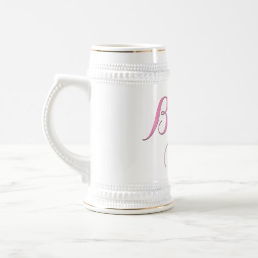 Bride Beer Stein, Bachelorette-Geschenk für Bride Bierglas (Links)