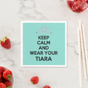 BRIDE Behalt Calm & Tragen Sie Ihr Tiara-Party Serviette