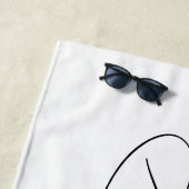 Bride | Benutzerdefinierte schwarze Schrift Strandtuch (Beispiel)