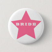 BRIDE | Big HOT PINK Star Button (Vorderseite)