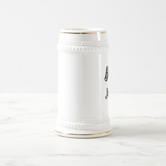 Bride Black Elegant Script Geschenke Stilvolle Hoc Bierglas (Mittel)