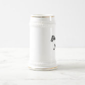 Bride Black Elegant Script Geschenke Stilvolle Hoc Bierglas (Mittel)