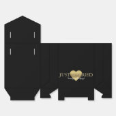 BRIDE Black & Gold Heart Wedding Brautparty Geschenkschachtel (Ungefaltet)