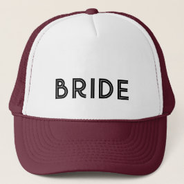 BRIDE Black Retro Typografie Truckerkappe