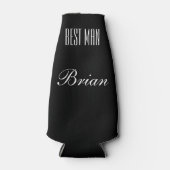 BRIDE Black & White Wedding Brautparty Groom Flaschenkühler (Vorderseite)