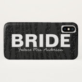 Bride Black Zebra Glitzer Design Case-Mate iPhone Hülle (Rückseite (Horizontal))