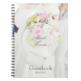Bride Blume Bouquet bearbeitbares Gästebuch Notizblock