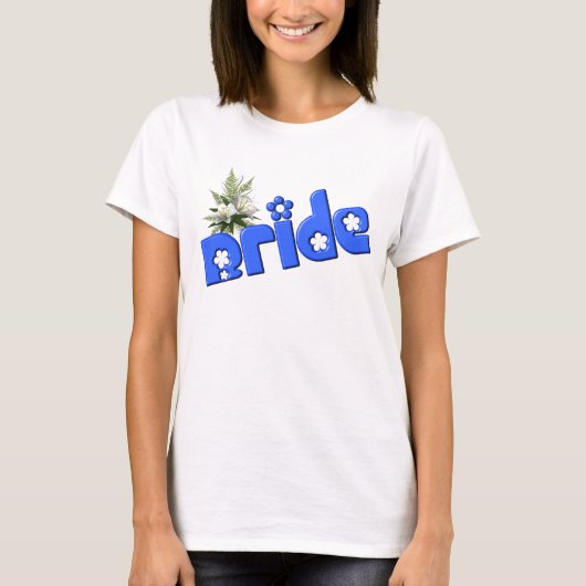 Bride Blume Bouquet Wedding Party T-Shirt (Vorderseite)