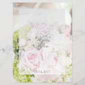 Bride Blume Brauquet bearbeitbares Hochzeitsmenü Menükarte (Rückseite)