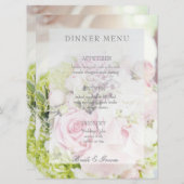 Bride Blume Brauquet bearbeitbares Hochzeitsmenü Menükarte (Vorne/Hinten)