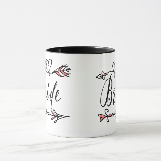 Bride Boho Leiter der Brautstrasse Hochzeit Tasse (Zentrum)