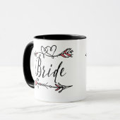 Bride Boho Leiter der Brautstrasse Hochzeit Tasse (Vorderseite Links)