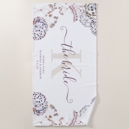 Bride Boho Strandtuch (Vorderseite)