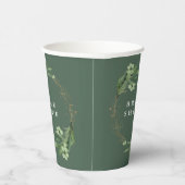 Bride Botanical Eukalyptus Elegantes Brautparty Pappbecher (Rechts)