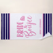 Bride & Boujee Personalized Bride Strandtuch (Vorderseite)