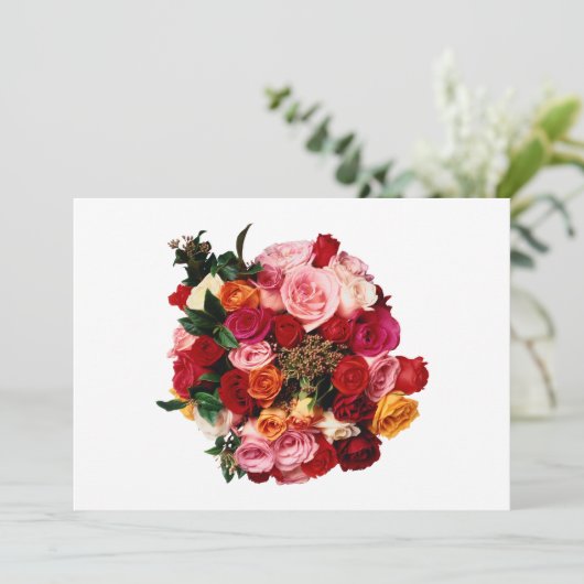 Bride Bouquet Dankeskarte (Stehend Vorderseite)