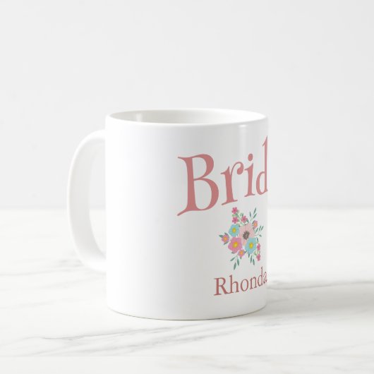 Bride Bouquet von Blume Kaffeetasse (Vorderseite Links)
