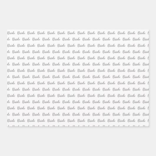 Bride Brautparty Diamond Ring Brautkleid Geschenkpapier Set (Vorderseite 3)