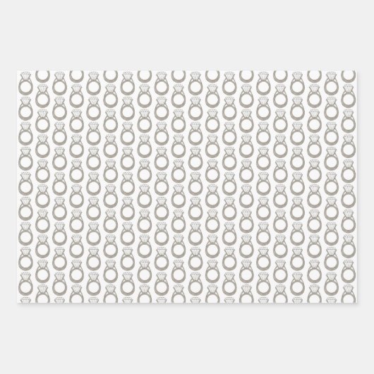 Bride Brautparty Diamond Ring Brautkleid Geschenkpapier Set (Vorderseite)