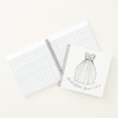 Bride Brautparty Personalisiert Wedding Gown Notizbuch (Innenseite)