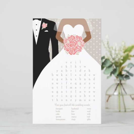 Bride Brautparty Suchspiel Korallenkleid (Stehend Vorderseite)