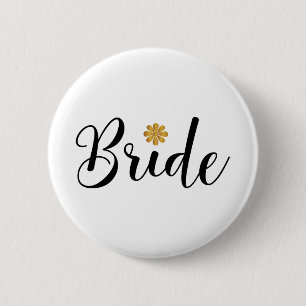 Bride Brautparty Wedding Elegant Button