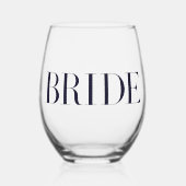 Bride Bridal Bridge soll Weinglas Ohne Stiel (Vorderseite)
