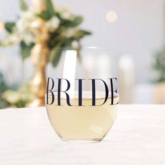 Bride Bridal Bridge soll Weinglas Ohne Stiel (Insitu (Hochzeit))
