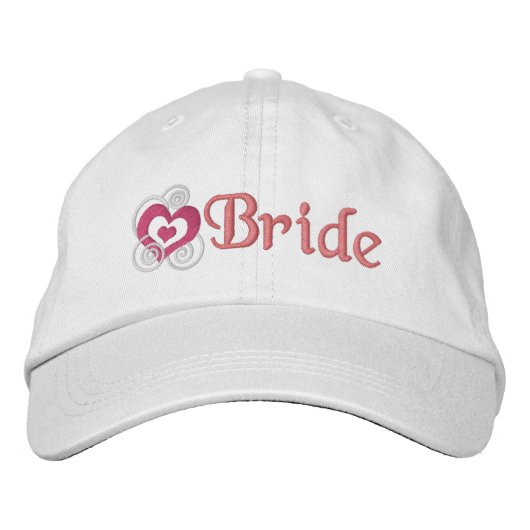 Bride Bridal Embroidery Bestickte Kappe (Vorderseite)