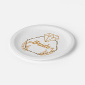 Bride Bridal Junggeselinnen-Abschied I Crew Matchi Pappteller (Schrägansicht)