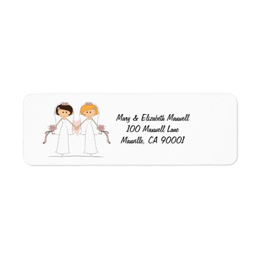 Bride & Bride Address Labels (Vorne)