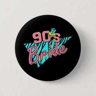 Bride Bride Bridesmaid Retro Matching Bachelorette Button