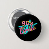 Bride Bride Bridesmaid Retro Matching Bachelorette Button (Vorne & Hinten)