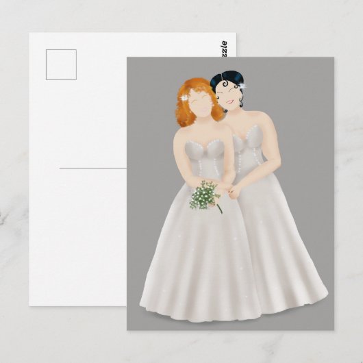 Bride & Bride Postkarte (Vorne/Hinten)
