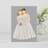 Bride & Bride Save The Date (Stehend Vorderseite)